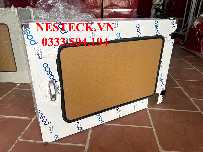 Tủ điện inox 304 kích thước 1100x500x250x1mm một lớp cánh tại hà nội